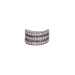 Bague d'occasion MAUBOUSSIN Les étapes de la vie 3 rangs femme or blanc 750/1000 - vue D1