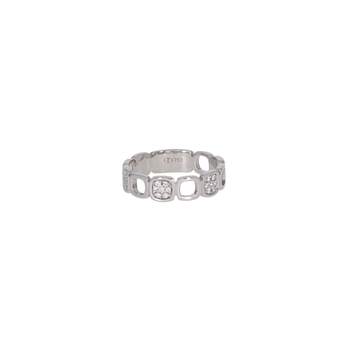 Bague d'occasion DINH VAN Impression Domino femme or blanc 750/1000