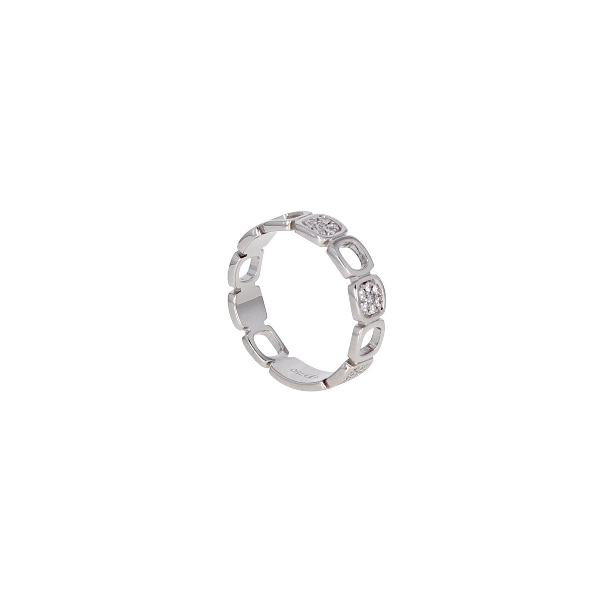 Bague d'occasion DINH VAN Impression Domino femme or blanc 750/1000 - vue D1