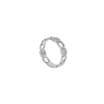 Bague d'occasion DINH VAN Impression Domino femme or blanc 750/1000