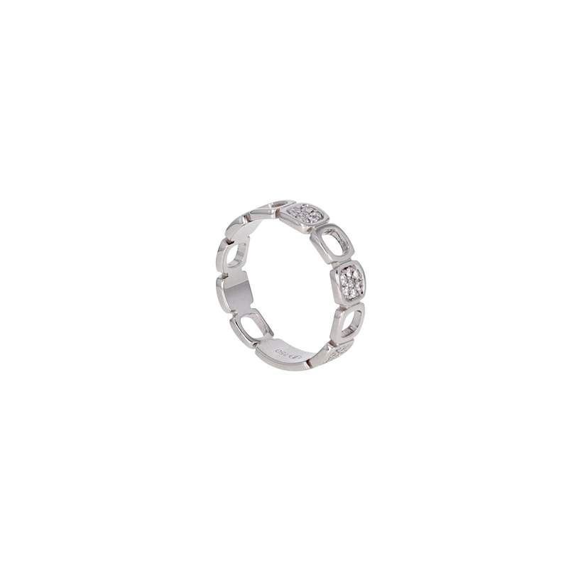 Bague d'occasion DINH VAN Impression Domino femme or blanc 750/1000 - vue D1