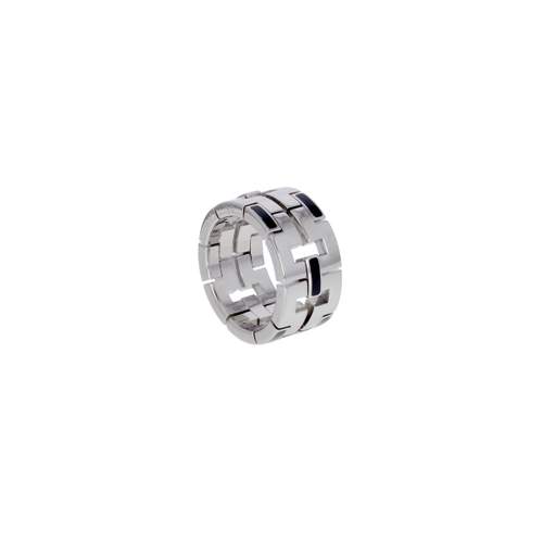 Tweedehands CARTIER-ring 'Baiser du Dragon' voor dames, emaille, witgoud 750/1000