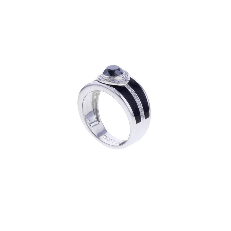 Bague d'occasion MAUBOUSSIN L'Oeuvre Noire femme or blanc 750/1000 autres - vue 1