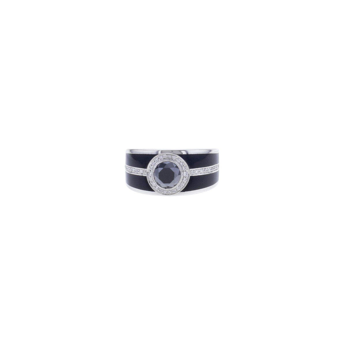 Bague d'occasion MAUBOUSSIN L'Oeuvre Noire femme or blanc 750/1000 autres - vue D1