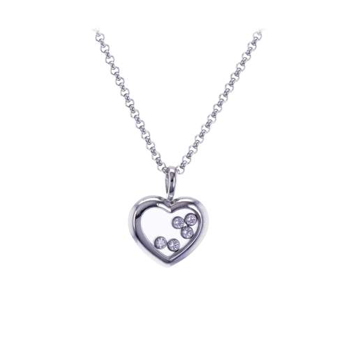 Collier d'occasion CHOPARD Happy Diamonds 5 Diamants femme or blanc 750/1000
