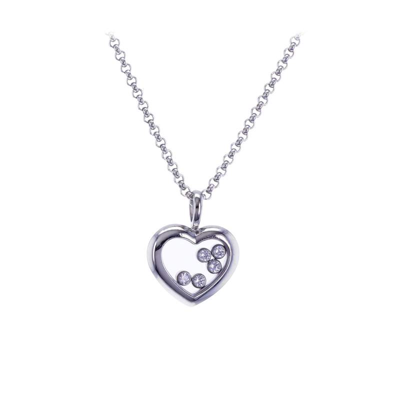 Collier d'occasion CHOPARD Happy Diamonds 5 Diamants femme or blanc 750/1000 - vue 1