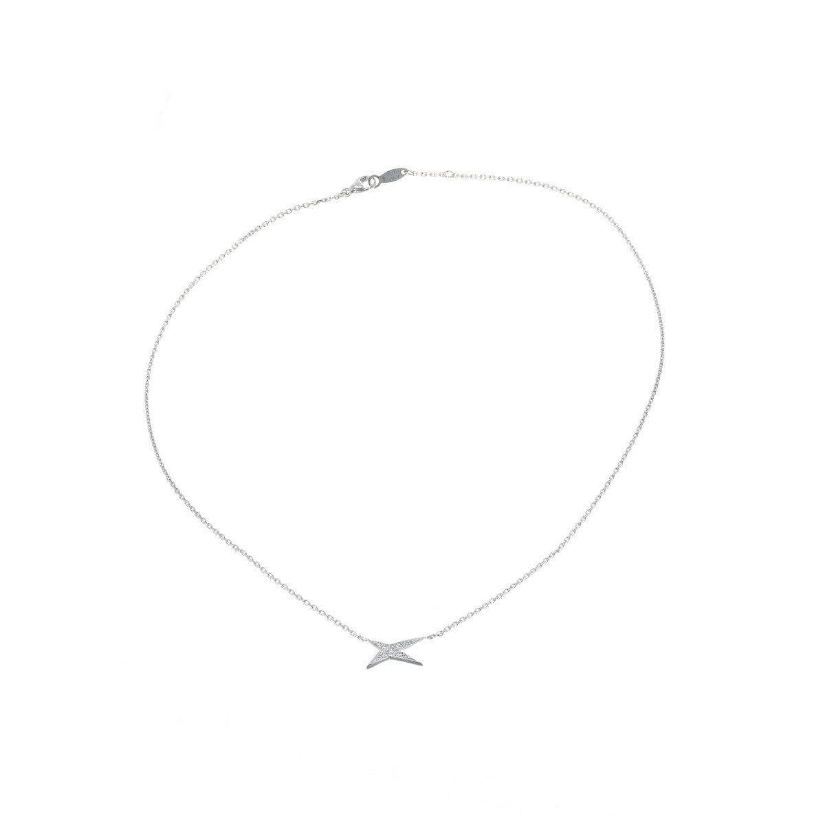 Collier d'occasion MAUBOUSSIN Valentin For You femme or blanc 750/1000 - vue D1