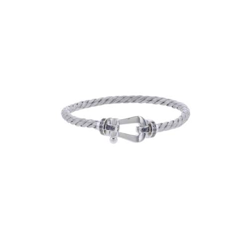 Bracelet d'occasion FRED Force 10 GM homme or blanc 750/1000