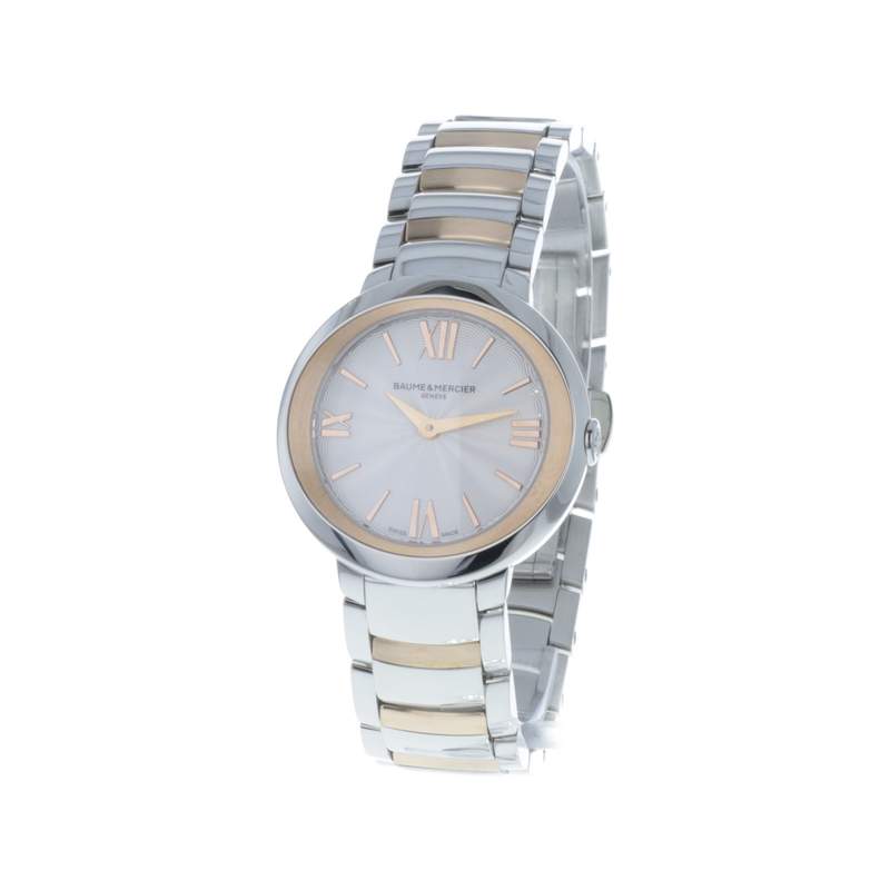 Montre d'occasion BAUME ET MERCIER Promesse femme quartz bracelet acier et plaqué or - vue 4
