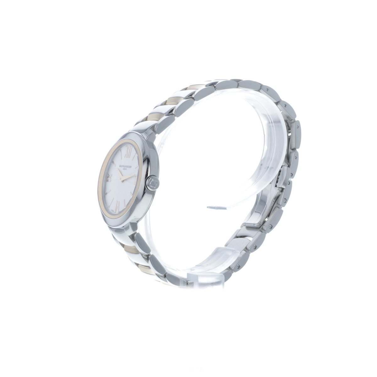 Montre d'occasion BAUME ET MERCIER Promesse femme quartz bracelet acier et plaqué or - vue D2