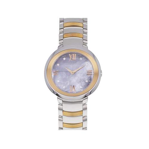 Montre d'occasion BAUME ET MERCIER Promesse Quartz femme quartz bracelet acier et plaqué or