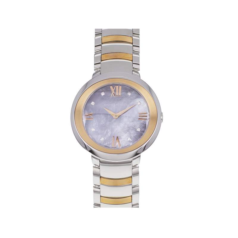 Montre d'occasion BAUME ET MERCIER Promesse Quartz femme quartz bracelet acier et plaqué or - vue 1