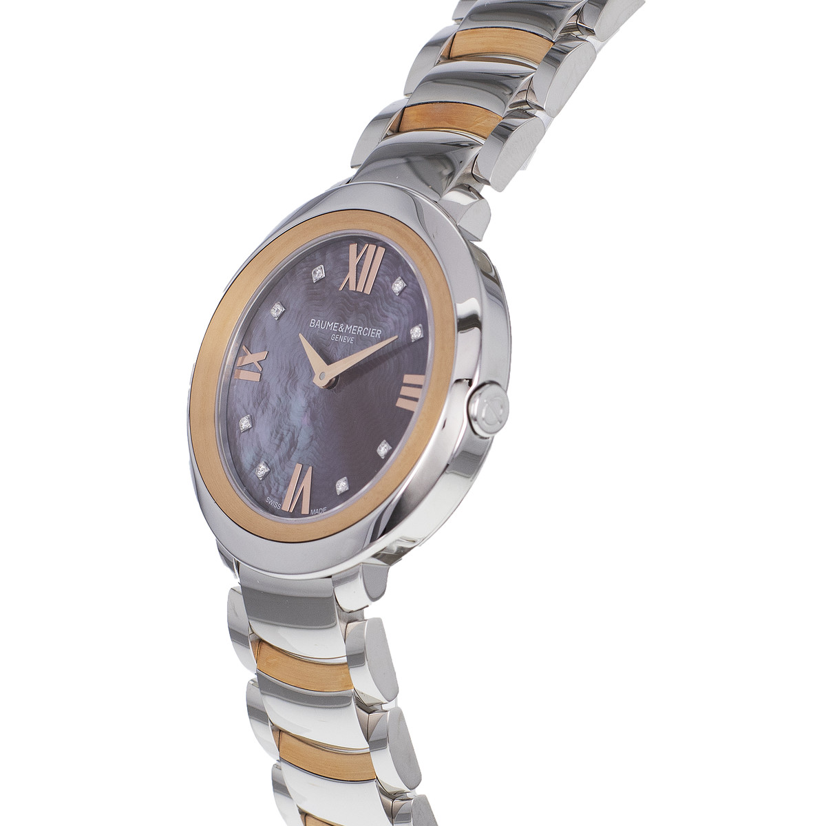 Montre d'occasion BAUME ET MERCIER Promesse Quartz femme quartz bracelet acier et plaqué or - vue D2