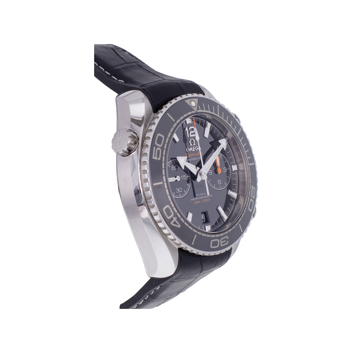 Montre d'occasion OMEGA Seamaster Planet Ocean 600m homme mouvement automatique certifié (cosc) bracelet cuir d'origine - vue 2