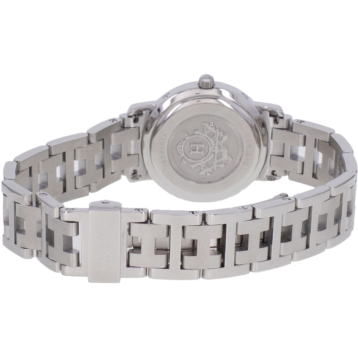 Montre d'occasion HERMES Clipper femme quartz bracelet acier - vue 3