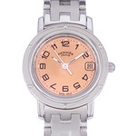 Montre d'occasion HERMES Clipper femme quartz bracelet acier - vue D1