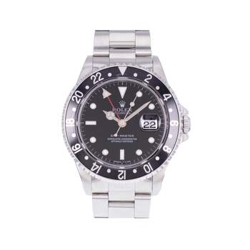 Montre d'occasion ROLEX GMT-Master homme mouvement automatique certifié (cosc) bracelet acier