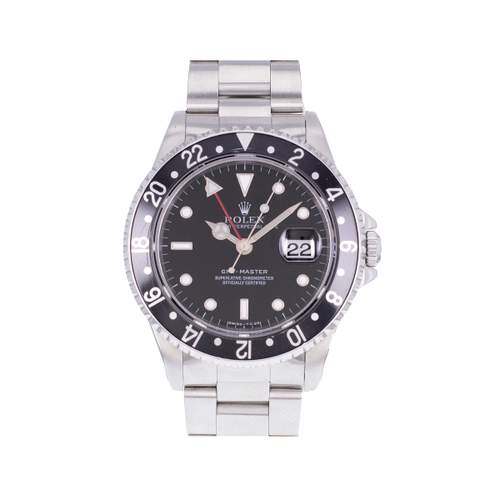 Montre d'occasion ROLEX GMT-Master homme mouvement automatique certifié (cosc) bracelet acier
