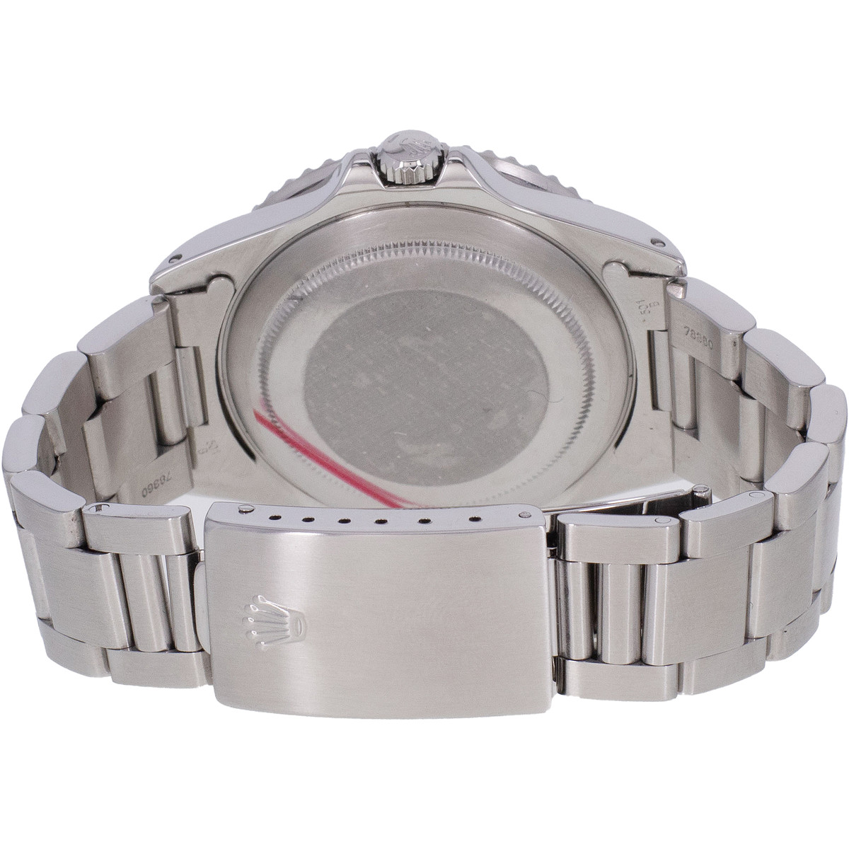 Montre d'occasion ROLEX GMT-Master homme mouvement automatique certifié (cosc) bracelet acier - vue 3