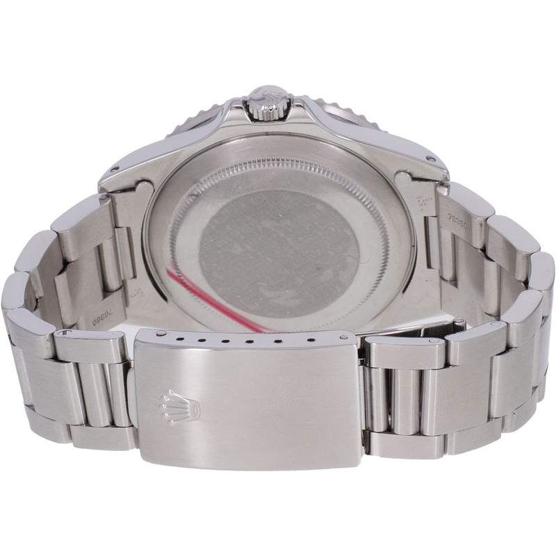 Montre d'occasion ROLEX GMT-Master homme mouvement automatique certifié (cosc) bracelet acier - vue 3