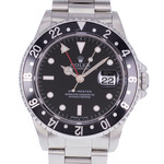 Montre d'occasion ROLEX GMT-Master homme mouvement automatique certifié (cosc) bracelet acier - vue D1