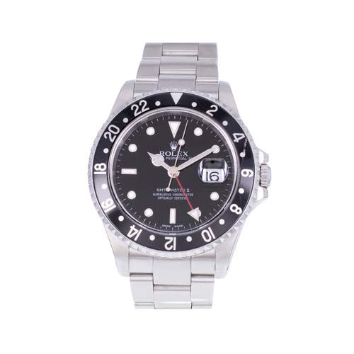 Montre d'occasion ROLEX GMT-Master II homme mouvement automatique certifié (cosc) bracelet acier