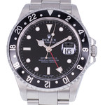 Montre d'occasion ROLEX GMT-Master II homme mouvement automatique certifié (cosc) bracelet acier - vue D1