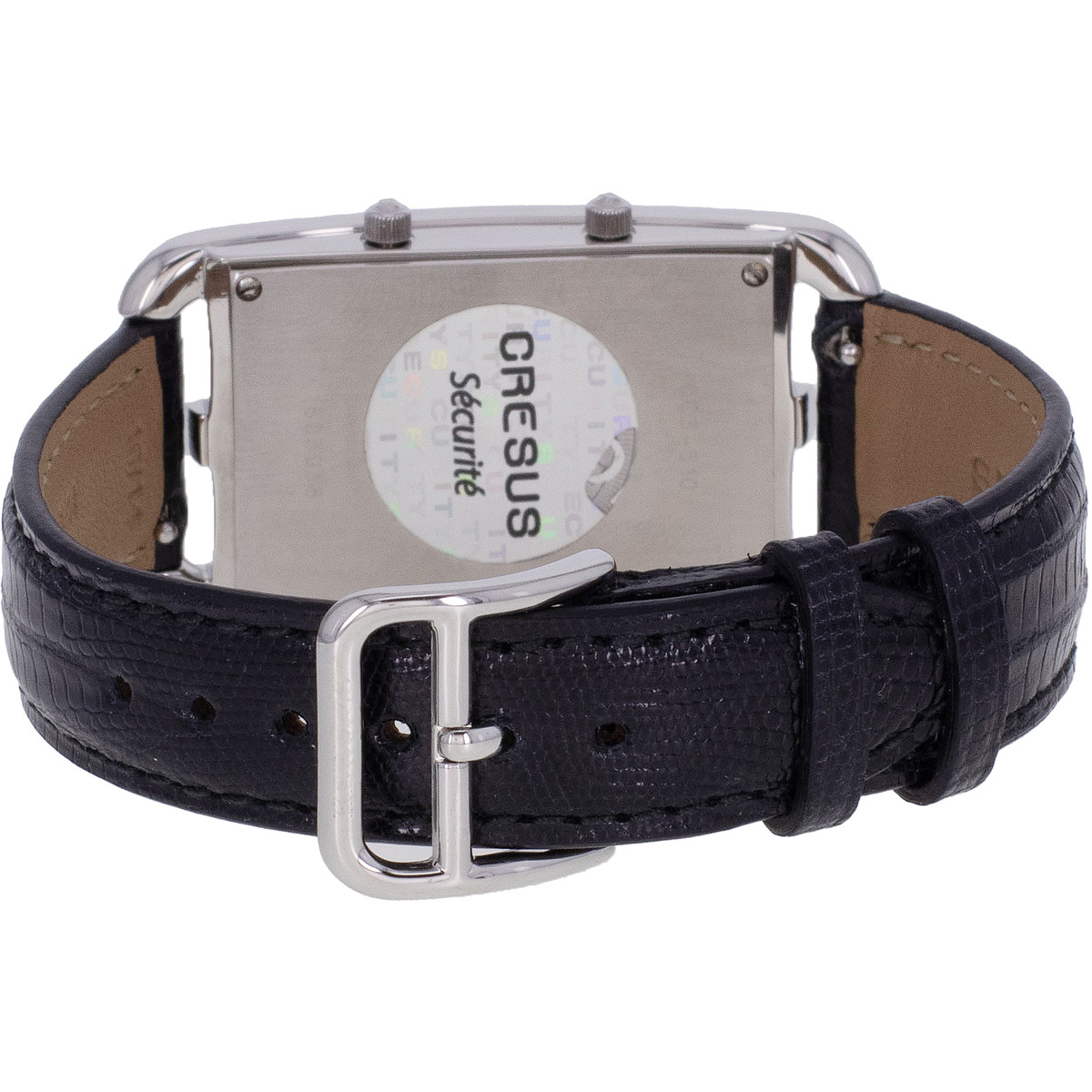 Montre d'occasion HERMES Cape Cod Double Zone homme quartz bracelet cuir cresus - vue 3