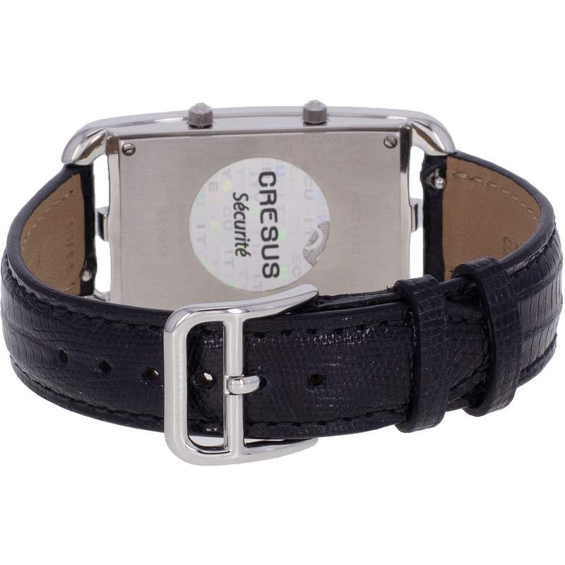 Montre d'occasion HERMES Cape Cod Double Zone homme quartz bracelet cuir cresus - vue 3