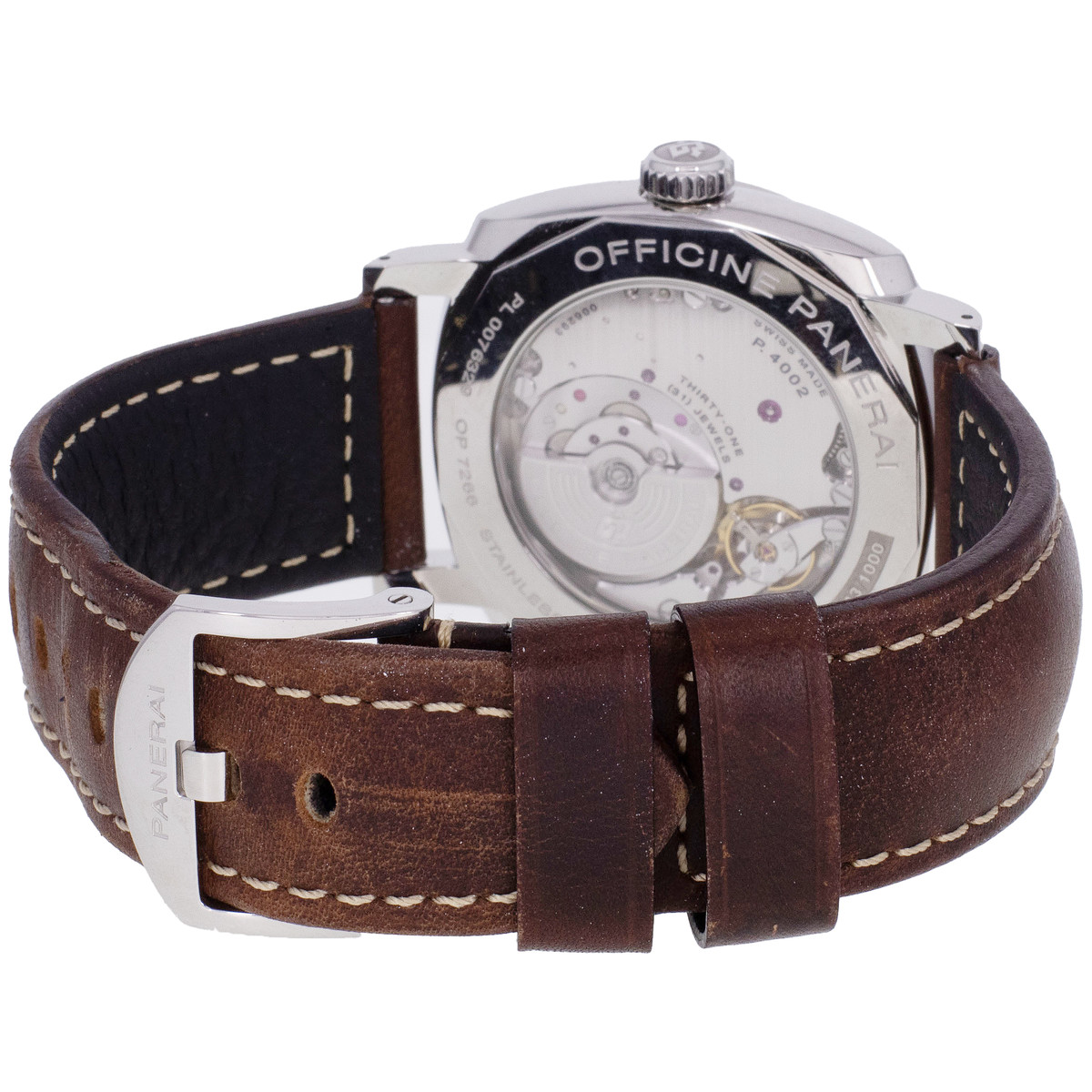 Montre d'occasion PANERAI Radiomir GMT Réserve de Marche homme automatique bracelet cuir d'origine - vue 3