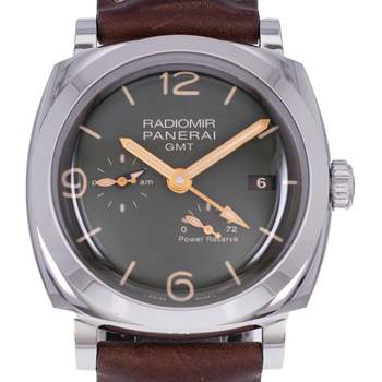 Montre d'occasion PANERAI Radiomir GMT Réserve de Marche homme automatique bracelet cuir d'origine