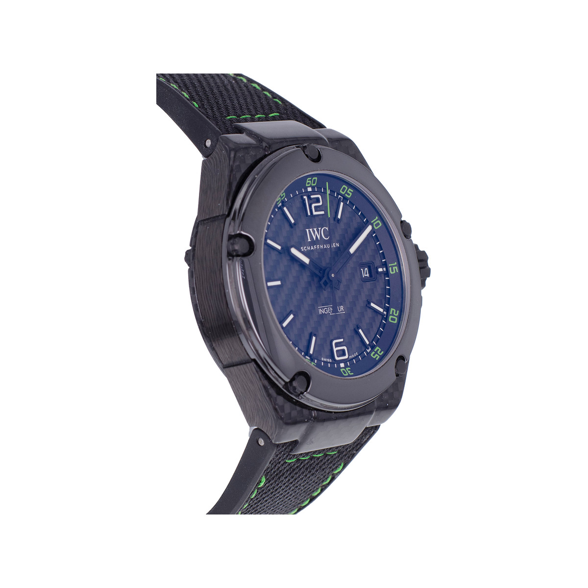 Montre d'occasion IWC Ingenieur Céramique Carbon homme automatique bracelet caoutchouc - vue 2