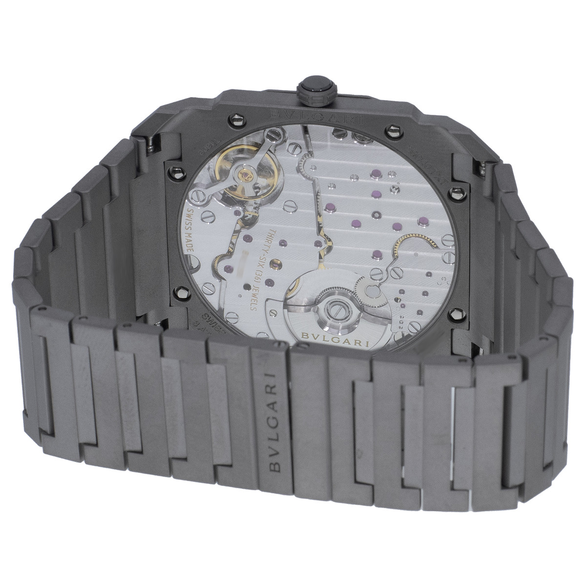 Montre d'occasion BULGARI Octo Finissimo homme automatique bracelet titane - vue 3