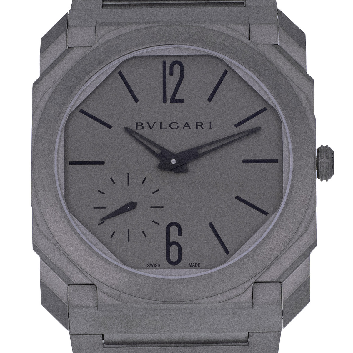 Montre d'occasion BULGARI Octo Finissimo homme automatique bracelet titane - vue D1