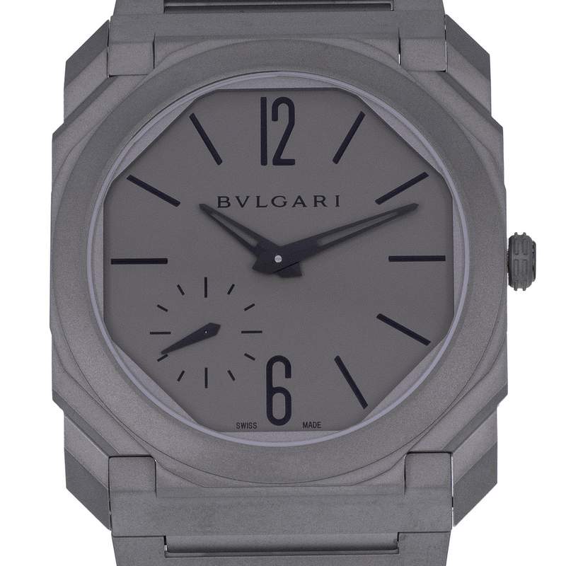 Montre d'occasion BULGARI Octo Finissimo homme automatique bracelet titane - vue D1