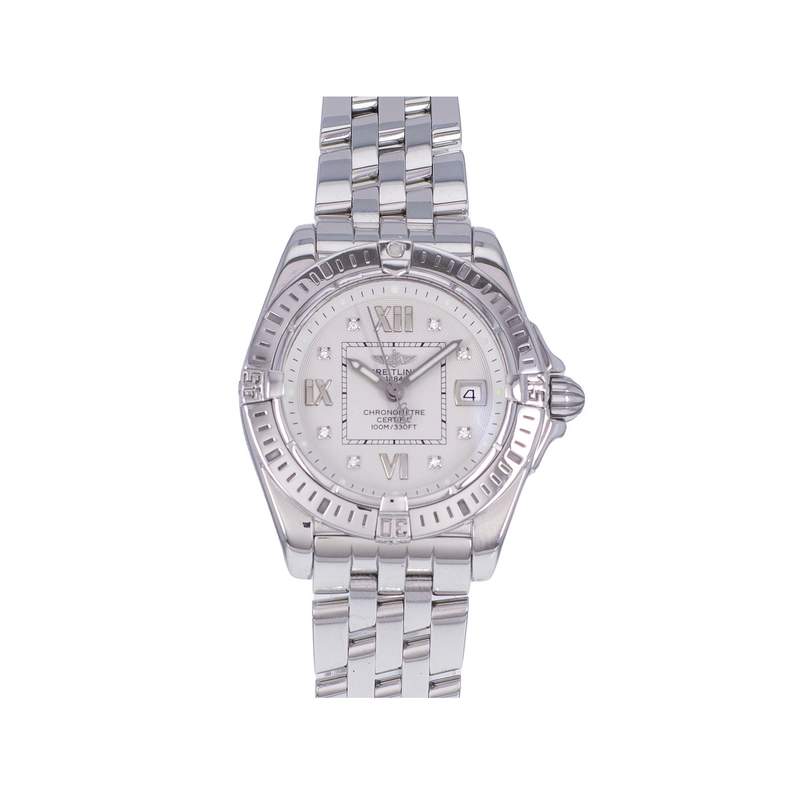 Montre d'occasion BREITLING Cockpit Lady Diamants femme quartz bracelet acier - vue 1