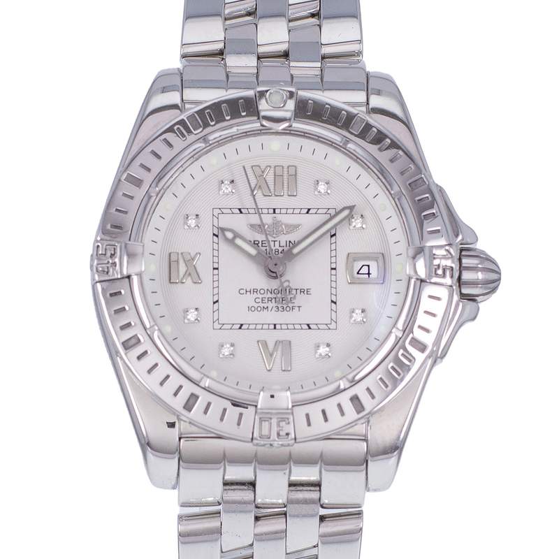 Montre d'occasion BREITLING Cockpit Lady Diamants femme quartz bracelet acier - vue D1