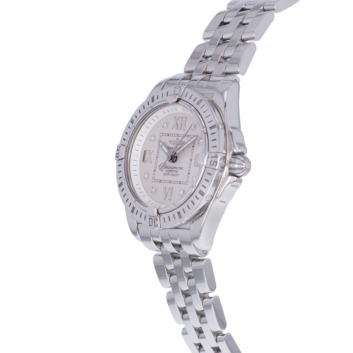 Montre d'occasion BREITLING Cockpit Lady Diamants femme quartz bracelet acier - vue D2