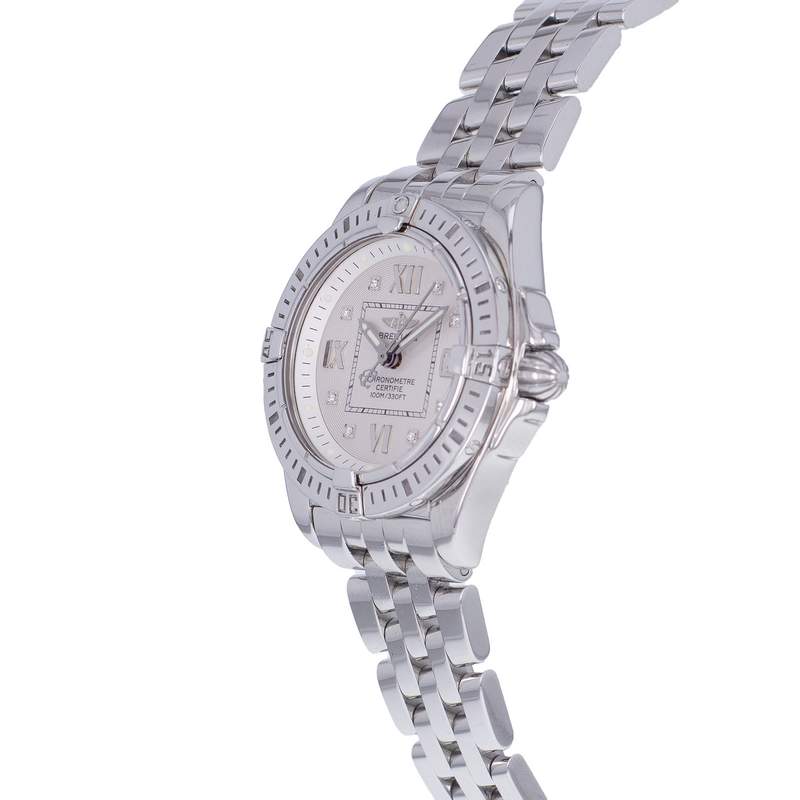 Montre d'occasion BREITLING Cockpit Lady Diamants femme quartz bracelet acier - vue D2