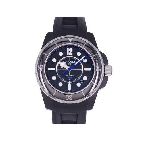 Montre d'occasion CHANEL J12 Marine 42 mm homme automatique bracelet caoutchouc