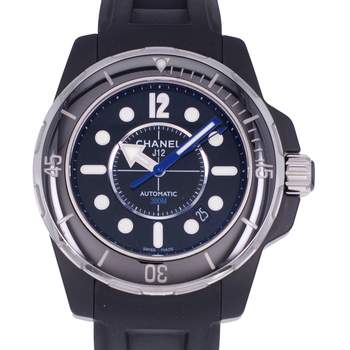 Montre d'occasion CHANEL J12 Marine 42 mm homme automatique bracelet caoutchouc
