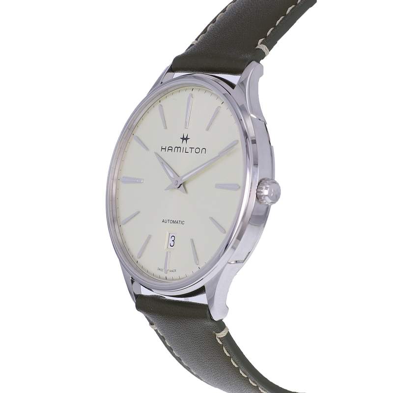 Montre d'occasion HAMILTON Jazzmaster Thin Line homme automatique bracelet cuir d'origine - vue D2