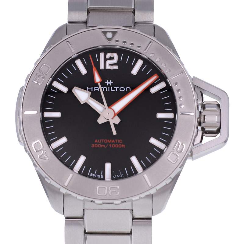 Montre d'occasion HAMILTON Khaki Navy Frogman homme automatique bracelet acier - vue D1