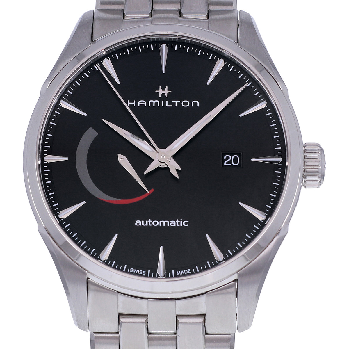 Montre d'occasion HAMILTON Jazzmaster Power reserve homme automatique bracelet acier - vue D1