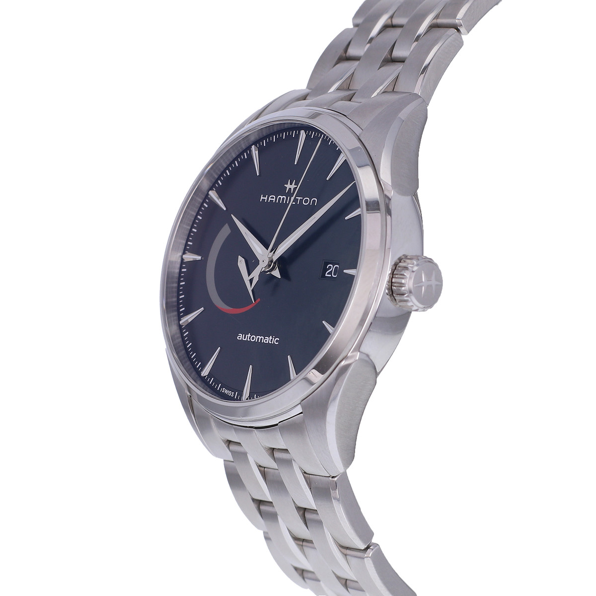 Montre d'occasion HAMILTON Jazzmaster Power reserve homme automatique bracelet acier - vue D2