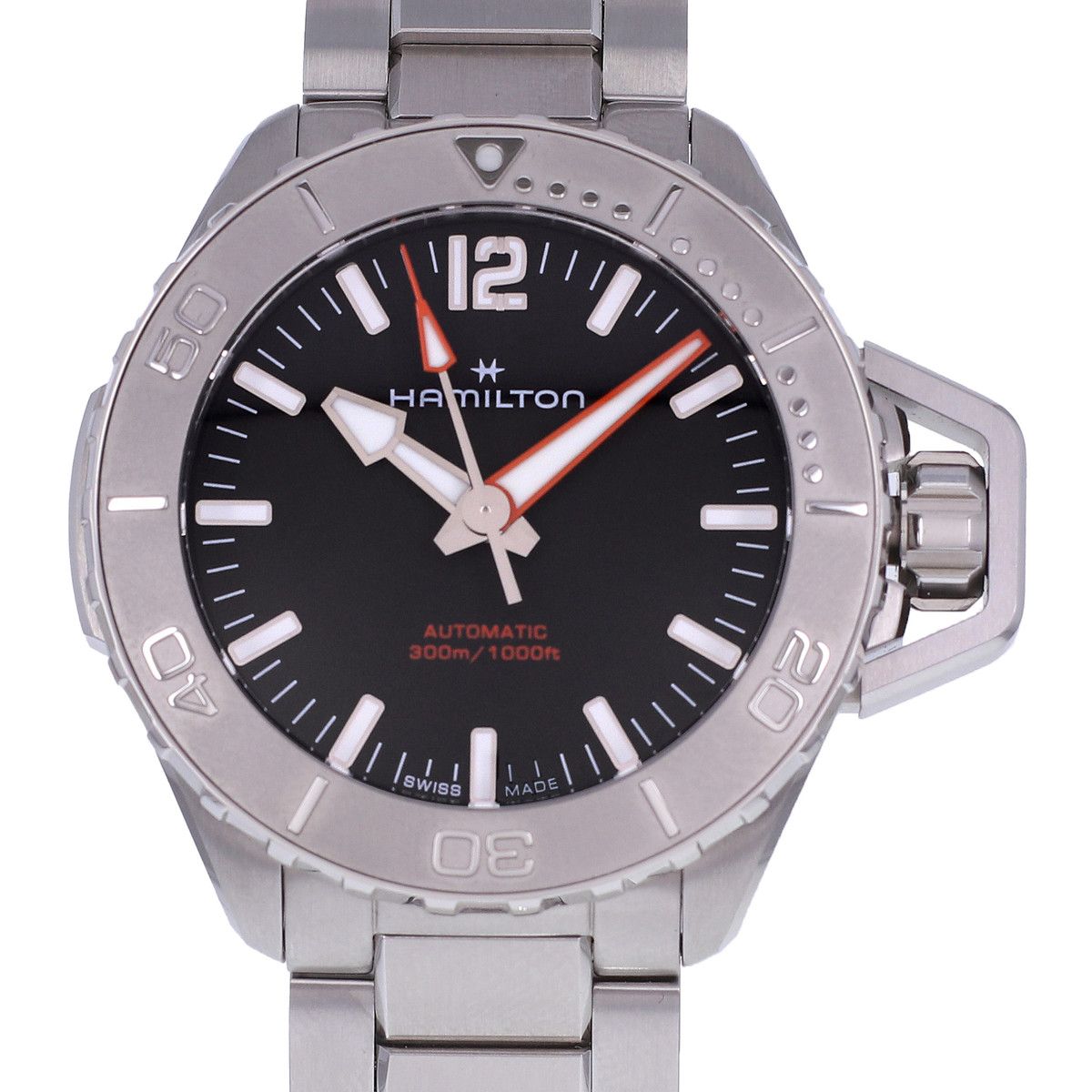 Montre d'occasion HAMILTON Khaki Navy Frogman homme automatique bracelet acier - vue D1