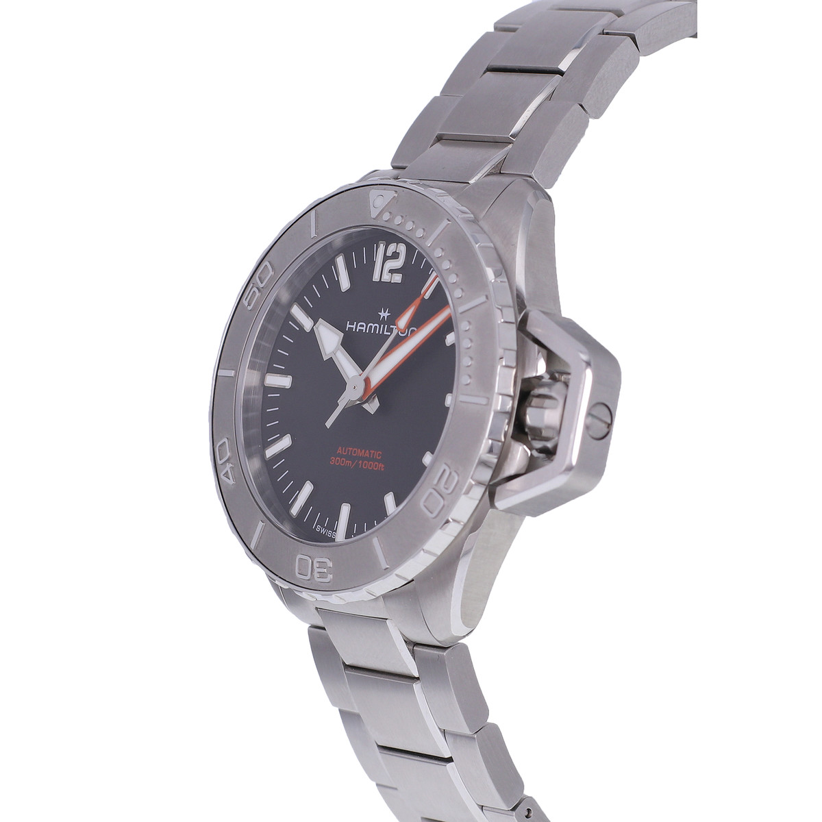 Montre d'occasion HAMILTON Khaki Navy Frogman homme automatique bracelet acier - vue D2