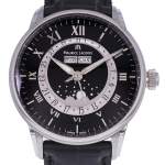 Montre d'occasion MAURICE LACROIX Masterpiece Phase de Lune homme automatique bracelet cuir d'origine - vue D1