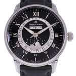 Montre d'occasion MAURICE LACROIX Masterpiece Phase de Lune homme automatique bracelet cuir d'origine - vue D1