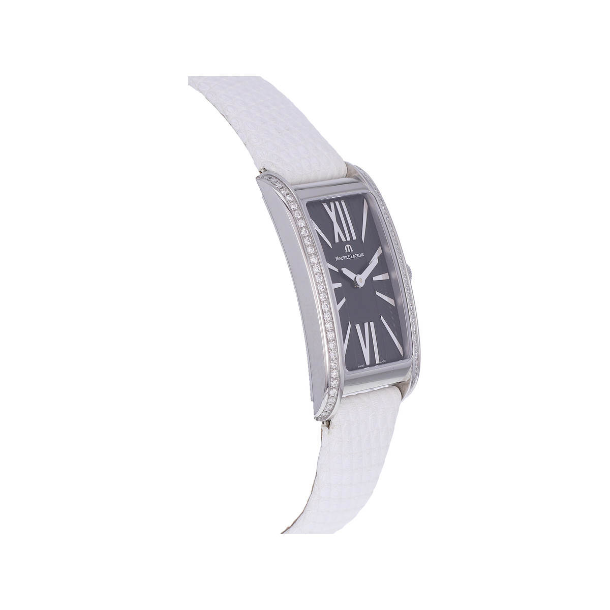 Montre d'occasion MAURICE LACROIX Fiaba Diamants femme quartz bracelet cuir d'origine - vue 2